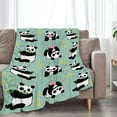 thumbnail image 5 of Panda Blanket Super Cozy Soft Panda Bamboo Throw Blanket Warm Plush Fluffy Panda Stuff Gifts for Women Girls Fleece Flannel Gifts Blankets for Boys Adults 50"X40", 5 of 6