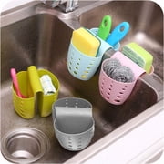 Sink Caddy Sponge Holder, Gel Sink Saddle Caddy Organizer Rack, Hanging Kitchen Organizer Accessories Rack Double Organizer for Brushes, Sponges, Soap, Utensils - Good Drainage