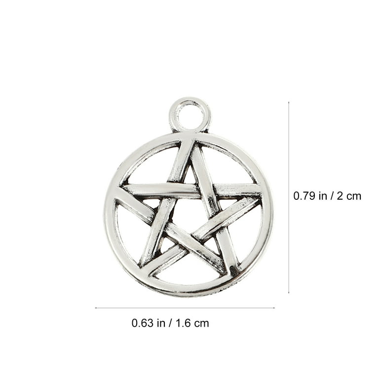 Star Pentagram Pendant Charm Metal Accessories Pattern Style Shape