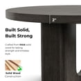 thumbnail image 4 of Furniture of America Cheri 54" Solid Wood Round Indoor Dining Table, White Oak, 4 of 9