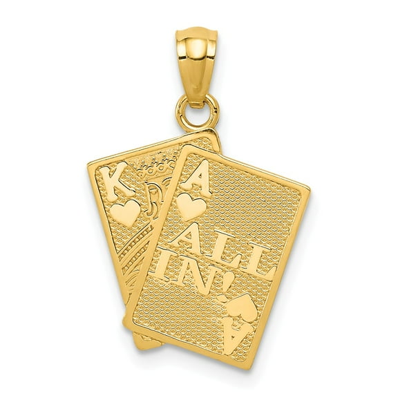 14K Yellow Gold Charm Pendant Themed Men'S 22.5 mm 15