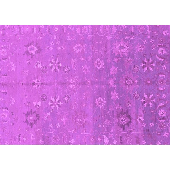 Ahgly Company Indoor Rectangle Abstract Purple Modern Area Rugs, 5' x 8'