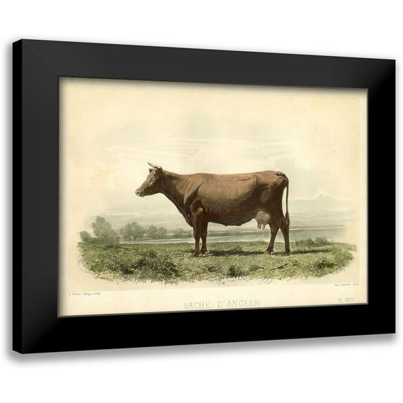 Bonheur, I. 14x11 Black Modern Framed Museum Art Print Titled - Vache D Angeln