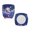thumbnail image 7 of ZUXONGSY Galaxy Axolotl Desk Chair Cover 2 Packs Polyester Rolling Chair Cover Chair Seat Cover + Backrest Cover Protective Cover Easy to Clean Suitable for Most Office Chairs, 7 of 7