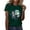 Green, variant on Womens T Shirts, Women Wolf Print T-Shirt Unisex Animal Wolves Short Sleeve Tee Sky Blue XL