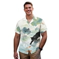 thumbnail image 3 of Garronmavis Lotus Cat Matching Couple Outfits Mens Button Down Shirt Size S Hawaiian Tops Workwear and Womens Short Sleeve Dress A-Line Elegant Summer Beach Dresses, 3 of 7