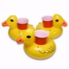 GoFloats Inflatable Duck Drink Holder, 3-Pack, Float your drinks in style
