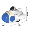thumbnail image 3 of Spacecraft With Astronaut Cute Spacecraft Push Toy Cartoon Spacecraft Small White Spacecraft Model Toy, 3 of 8