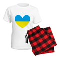 thumbnail image 5 of CafePress - I Stand With Ukraine Heart Pajamas - Women's Short Sleeve Print T-Shirt and Pants Light Cotton Pajama Set, 5 of 7