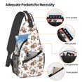 thumbnail image 3 of Adorable Sloth With Feather Sling Bag Crossbody Chest Backpack For Women Men Casual Adjustable Shoulder Daypack For Hiking Travel, 3 of 6