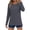 Dark Gray, variant on Women's Bamboo Viscose Long Sleeve Raglan Shirt Slim Fit Layering Top Sky Blue for Size S