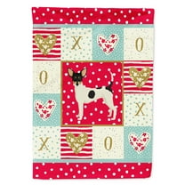 Carolines Treasures CK5957CHF Toy Fox Terrier Love Flag Canvas House Size Large multicolor