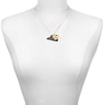 thumbnail image 2 of Delight Jewelry Acrylic Large Black Cheer Megaphone - Large Goldtone Sister Heart Charm Necklace, 17.5"+2" Extender, 2 of 5