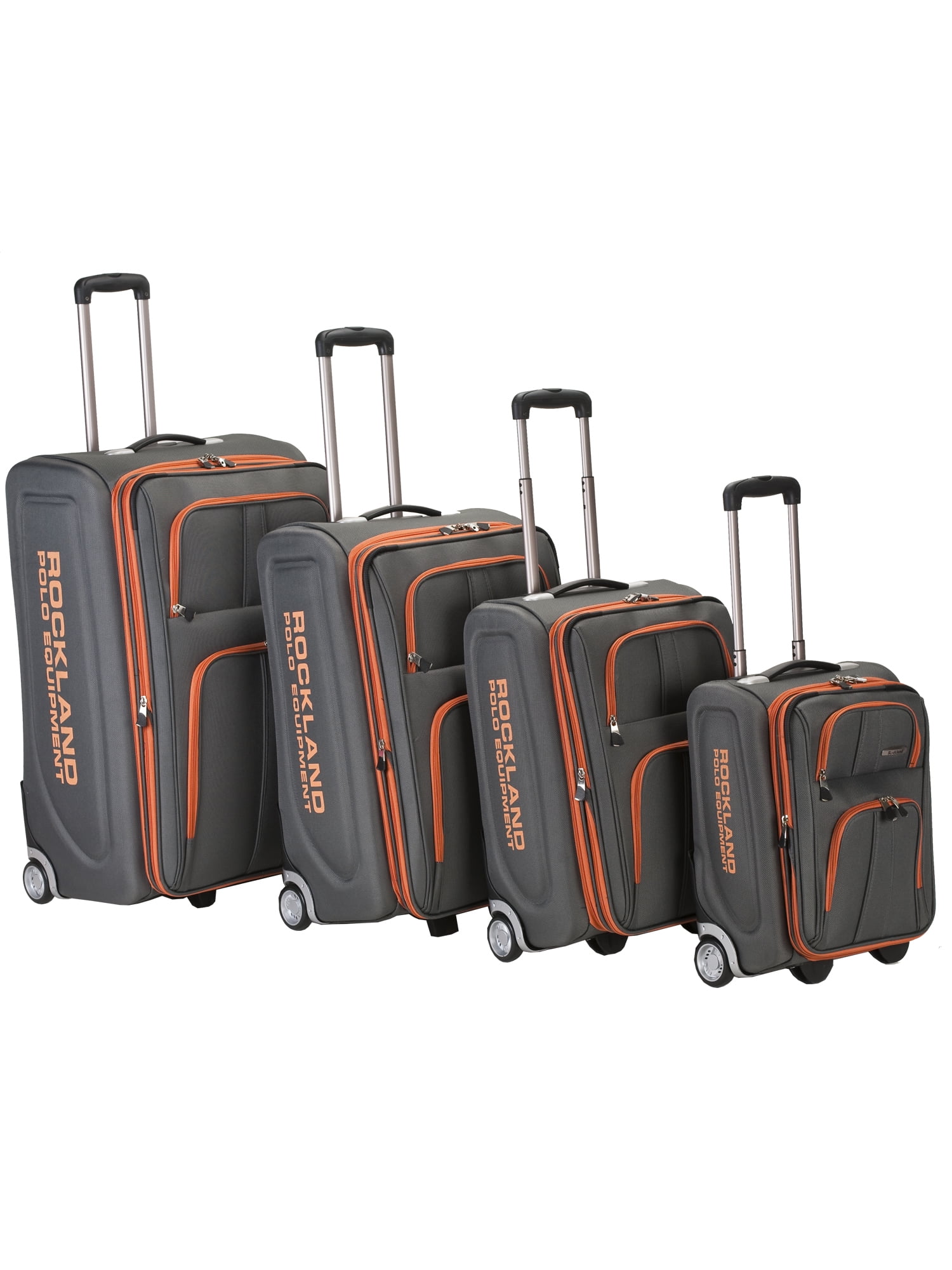 4 Piece Luggage Set Expandable Heavy Duty Rolling Travel Bag CarryOn