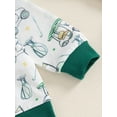 thumbnail image 6 of FEORJGP Little Boys 2PCS Casual Outfit Sets 6M 12M 18M 2T 3T 4T Toddler Baby Long Sleeve Pullovers Lapel Button Henley Sweatshirts Golf Print Tops Sweon Comfy Daily Clothes for Spring Autumn, 6 of 8