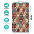 thumbnail image 5 of Boho Retro Floral Pet Feeding Mat-Abstract Art Pattern Absorbent Pet Placemat for Food and Water Bowl, with Waterproof Rubber Backing, Quick Dry Water Dispenser Mat for Dog and Cat (12"x20"), 5 of 7