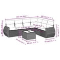 thumbnail image 2 of vidaXL Garden Sofa Set Black PE Rattan 7 Piece Set Modular, 2 of 4