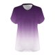 thumbnail image 5 of Camiseta de Base de Impresión de Manga Corta con Cuello en V para las Mujeres, Más Tamaño Estante de Imitación Casual Superior, 5 of 9