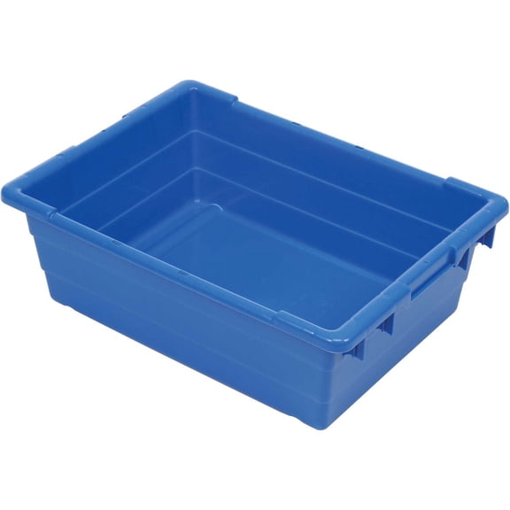 Quantum TUB2417-8 Cross Stack Nest Tub - 23-3/4 x 17-1/4 x 8 Blue, Lot of 6