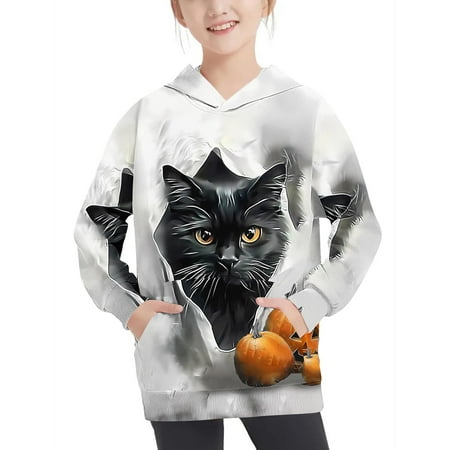

YYYTop Sweatshirts for Teen Girls Long Sleeve Girls Shirts Crewneck Oversized Hooded Sweatshirt Kids Fashion Long Sleeve Pullover Tops 4-14 Years for Girls Boys Baby Outfits 3-6 Months Fall Baby Savi