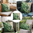 thumbnail image 6 of Dark Green Throw Pillow Cover Beige Gradient Ocean Wave Abstract Beach Coastal Cotton Linen Cushion Cover Throw Pillow Case with Invisible Zipper for Couch Sofa Bed Chair Car 26x26 Inch, 6 of 9