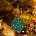 thumbnail image 2 of LNWH Merry Christmas Elements Pattern Christmas Ornament Keepsake Hanging Ornament, Home Decor Hanging Pendants Round Ceramic Ornament Xmas Tree Ornaments 2.9 Inch, 2 of 8