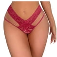thumbnail image 2 of HUPOM Period Underwear For Women Silk Underwear For Women Low waist Elastic Waist Solid Briefs Red S, 2 of 6