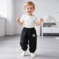 thumbnail image 2 of Boys Sweatpants Kids Baggy Pants for Boys 6M-4T Baby to Toddler Essentials Sweatpants Kids Black Sweatpants Size 2-3 Years, 2 of 8