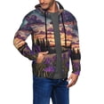 thumbnail image 2 of Naloa Starry Night Purple Irises Men’s Hoodies, Zip up Hoodie, Sweatshirts,Hoodies for Men Sizes S-3XL-Medium, 2 of 5