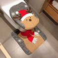 thumbnail image 4 of Juego de funda y alfombra para inodoro con diseño navideño, decoración navideña para el baño, 4 of 8