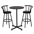 thumbnail image 3 of Costway 3 Piece Bar Table Set W/ 2 Stools Bistro Pub Kitchen Dining Furniture Black, 3 of 10