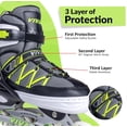 thumbnail image 5 of Viva Adjustable Inline Skates With Different Wheel Size Roller Inline Skates For All Boys And Girls (Large (7-10 Uk), 100mm - Wheel Size) Comfortable Fit And Breathable Shell Design, 5 of 5
