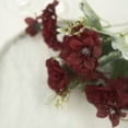 thumbnail image 5 of Efavormart 3 Pack | 14" Burgundy Artificial Silk Carnation Flower Bouquets, Faux Floral Arrangement Bushes, 5 of 11