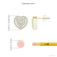 thumbnail image 2 of ANGARA Lab Grown Cluster Diamond Heart Halo Stud Earrings for Women in 14K Yellow Gold (Size-2.8mm | 0.17 ct) | April Birthstone Jewelry for Her | Lab-Grown Diamond Earrings, 2 of 5