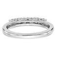 thumbnail image 5 of 14K White Gold Wedding Diamond Round Ring Band, Size 5, 5 of 6