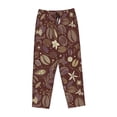 thumbnail image 4 of Balery Coffee and Flowers print Women's Pajama Pants,Ultra Lightweight Pjs,Lounge Pant-Large, 4 of 9