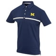 thumbnail image 2 of Men's Navy Michigan Wolverines Color Blocked Stretch Polo, 2 of 3