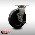 thumbnail image 2 of 8 Inch 316 Stainless Steel Polyolefin Swivel Caster w/Delrin Bearing & Brake SCC, 2 of 2