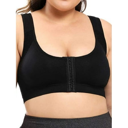 

LilyLLL Womens Full Coverage Front Closure Wirefree Support Yoga Sport Bra