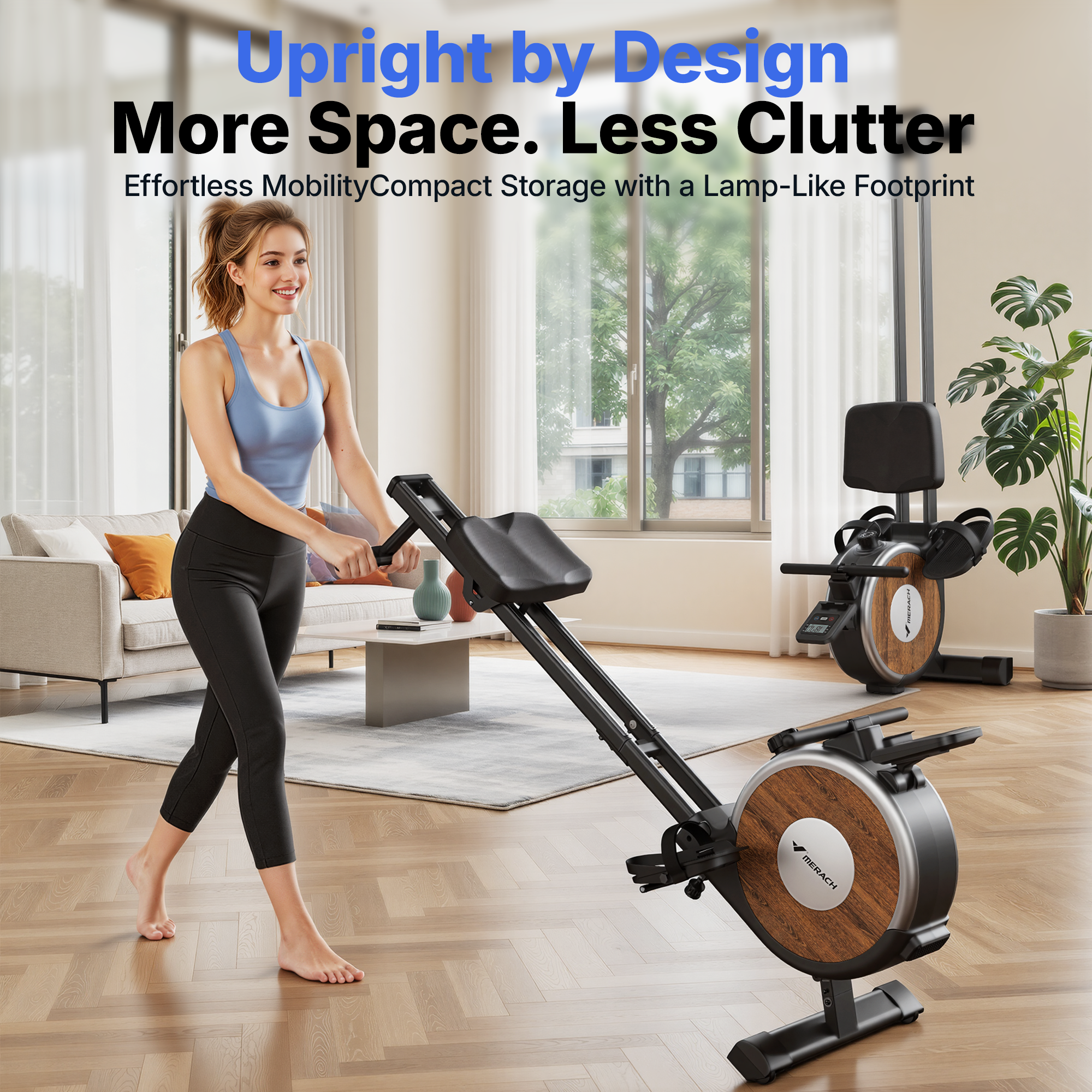 MERACH Magnetic Rowing Machine 350lbs Capacity photo 6