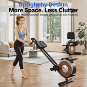 MERACH Magnetic Rowing Machine 350lbs Weight Capacity, 16 Levels of Quiet Resistance, Bluetooth Rowing Machine for Home Workout