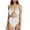 White, variant on One Piece Cheeky Swimsuits for Women Cutout Ruched Bathing Suits Spaghetti Strap Adjustable Open Back Vacation Beachwear White, M