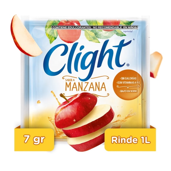 Polvo para preparar bebida Clight sabor a manzana 7 g