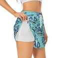 thumbnail image 3 of Lsque Best Dad Ever Printed Women's Running Shorts with Liner Pockets,Elastic Quick Dry Workout Athletic Gym Yoga Shorts,Womens High Waist Shorts-Small, 3 of 9