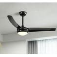 thumbnail image 2 of SYNGAR Ceiling Fan with Light Black 52inch, Modern Ceiling Fan with Remote Control 6 Wind Speeds and Timer for Summer and Winter Living Room Bedroom, Adjustable Lights, LJ3061, 2 of 9