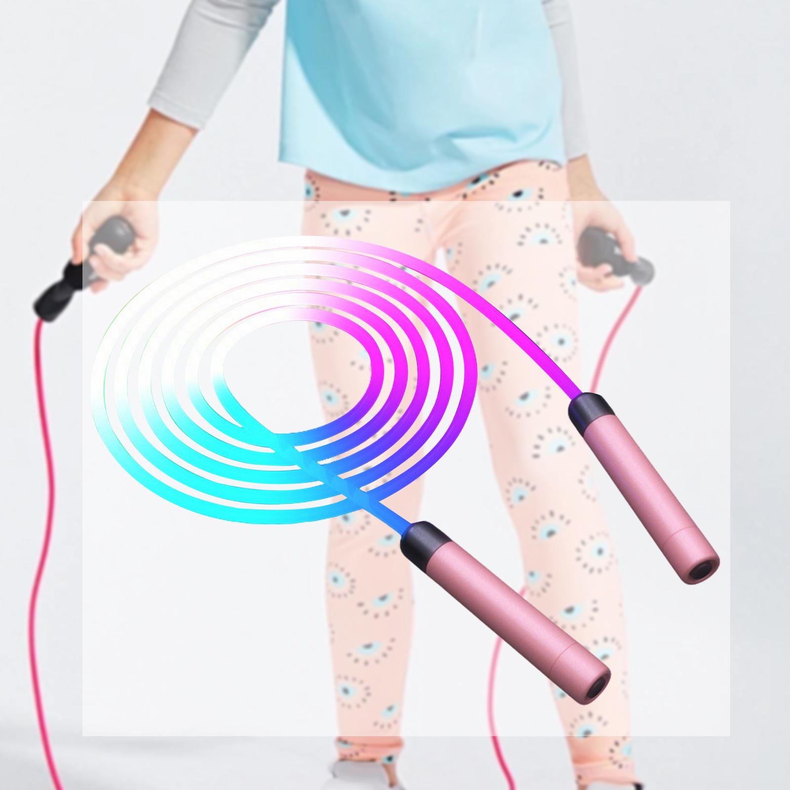 Jump Rope Skipping Rope Fitness Equipment Glowing with Bright Lights for Kids Girls Boys Outdoor Activities