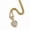 gold, variant on Iced Out Heart Pendant Necklace, Gold & Silver Plated Rope Chain