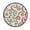 Red and Green Swirls, variant on 36.2 Inch Round Floor Mat Hats with Delicate Bows Carpet Decor Rug for Living Room Bedroom