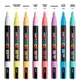 thumbnail image 5 of Uni POSCA PC-3M Water-Based Paint Markers, Reversible Fine Tip (0.9-1.3mm), Soft Ink Colors, 8 Count, 5 of 9