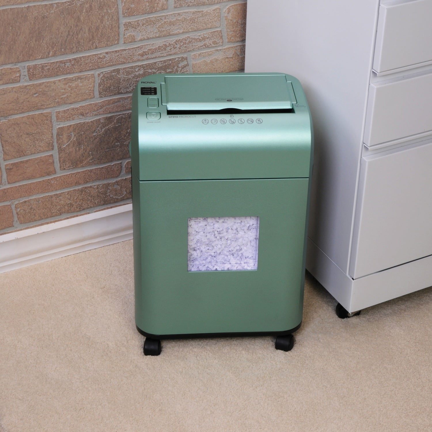 Royal 89349M SF910 100-Sheet Autofeed Micro-Cut Shredder (Green)